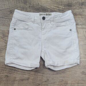 Girls White Jean Shorts